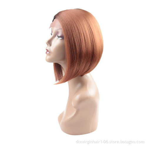 2021 High Temperature Fiber Silky Ladies Synthetic Wig Synthetic Bob Lace Front Wig Heat Resistant Synthetic Hair Wigs